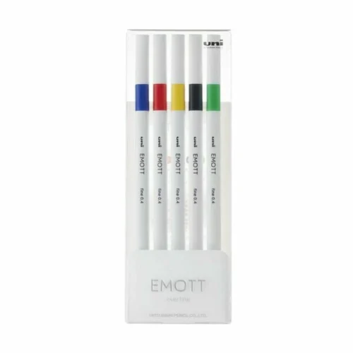 11725706_1.jpg Conjunto de 5 Marcadores uni EMOTT 0,4 mm - Vivid Color
