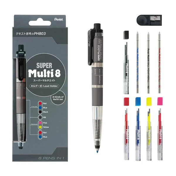 Caneta/Lapiseira Multifunções Pentel Super Multi 8