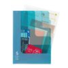 35575006_02_adl Midori - Pasta Transparente A4 com 5 Bolsas - 2-Way Azul A