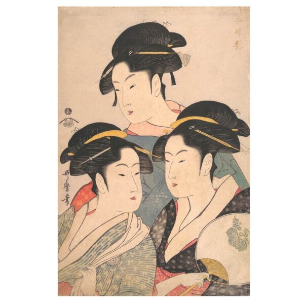 3beauties_presentday Kitagawa Utamaro — Three Beauties of the Present Day