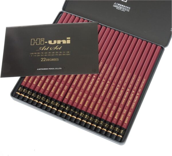 uni Hi-Uni Art Set - Conjunto de 22 Lápis de Grafite