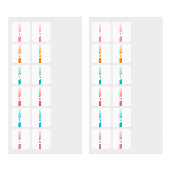 82318006_01_adl Separadores Adesivos Midori Chiratto Numerados – Multicolor