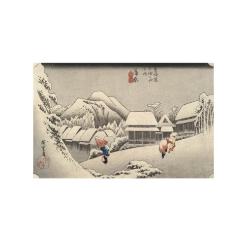 Utagawa Hiroshige — Kanbara: Evening Snow