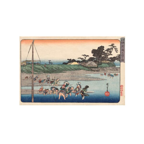 shellfish Utagawa Hiroshige — Gathering Shellfish at Low Tide at Susaki
