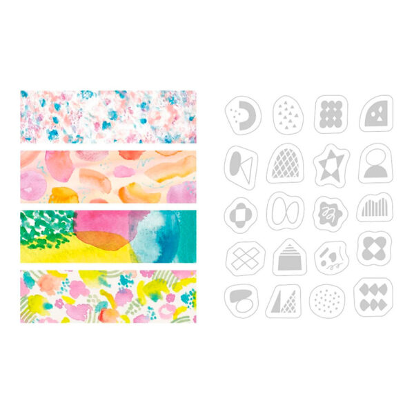 King Jim – Fita Washi Tape KITTA Collage – Aguarela