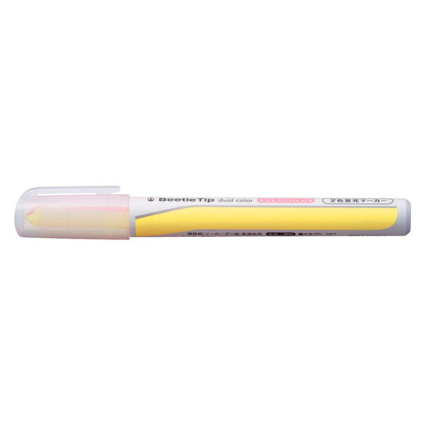 KokuyoBeetleTipSoft–amarelo-rosa-suave-02 Kokuyo – Marcador Beetle Tip Soft – Amarelo Suave e Rosa Suave