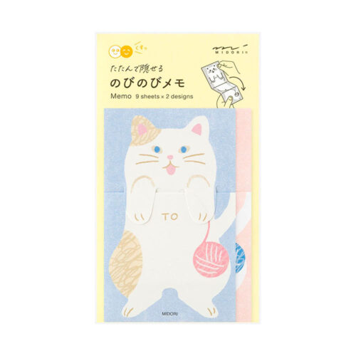 Midori – Bloco de Notas Memo – Stretchy Cat