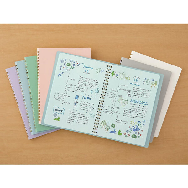 Midori – Caderno de Argolas A5 Color Dot Grid – Verde
