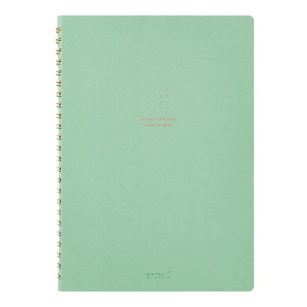 Midori – Caderno de Argolas A5 Color Dot Grid – Verde