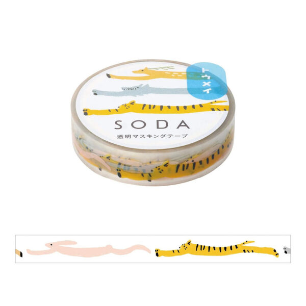 King Jim – Fita Decorativa Transparente SODA 10 mm – Playing Tag