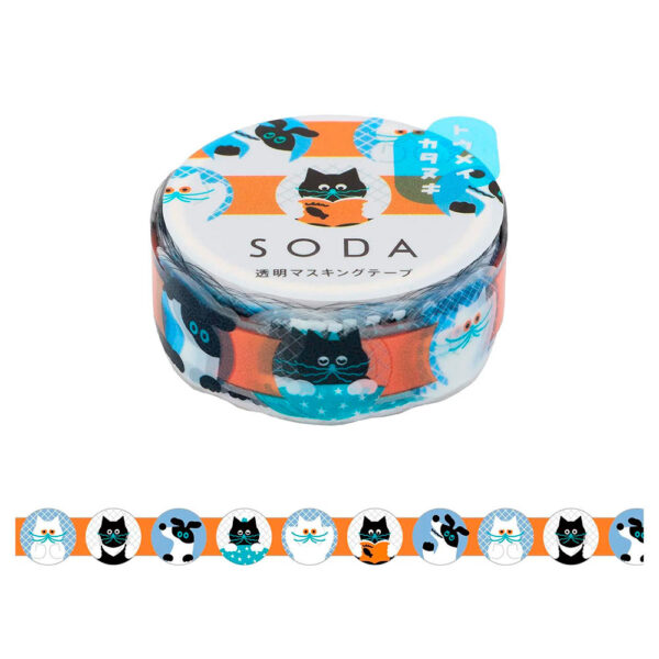 SODA-Transparent-MT-15mm-Face-01 King Jim – Fita Decorativa Transparente SODA 15 mm – Face