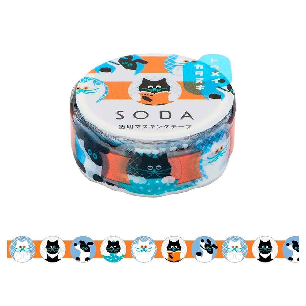 King Jim – Fita Decorativa Transparente SODA 15 mm – Face