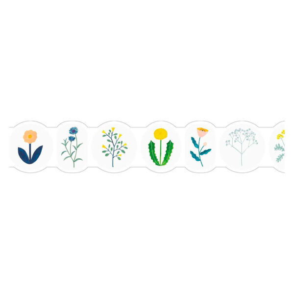 King Jim – Fita Decorativa Transparente SODA 30 mm – Wildflower