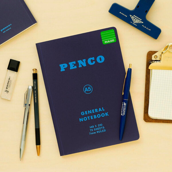 Soft-PP-Notebook-A5-Ruled-Navy-08 Penco – Caderno Soft PP A5 Pautado – Azul-Marinho