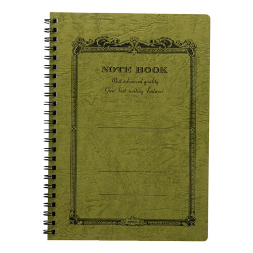 apica-a5-verde-02 Apica – Caderno de Argolas CD Twin Ring A5 – Azeitona (Kanran)