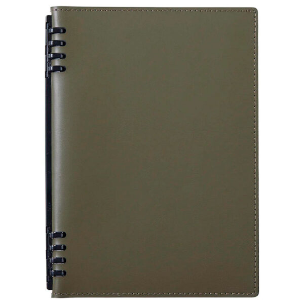 king-jim-Lezaface-U-Tefrenu-Ring-Notebook-verde-01 King Jim – Caderno de Argolas Lezaface U Tefrenu – Verde Azeitona