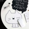 Iconic – Tapete de Rato Doodle Monotone 01 – Gato Branco