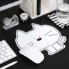 Iconic – Tapete de Rato Doodle Monotone 01 – Gato Branco